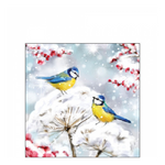 Karácsonyi szalvéta Birds in the snow 25x25 cm 20 db-os
