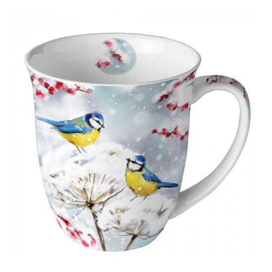 Birds in the snow karácsonyi porcelán bögre 0,4l