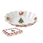 Karácsonyi porcelán ovális tál 25x17 cm díszdobozban Christmas Tale