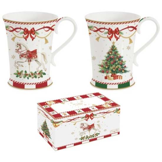 Karácsonyi porcelán bögre 2 db-os 300 ml díszdobozban Christmas Tale