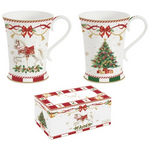 Karácsonyi porcelán bögre 2 db-os 300 ml díszdobozban Christmas Tale