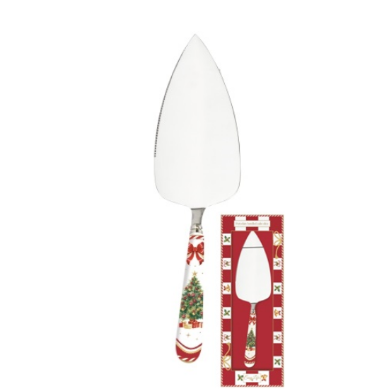 Karácsonyi Rozsdamentes acél torta lapát porcelán nyéllel Christmas Tale