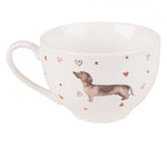Tacskós porcelán csésze + alj 200 ml Dachshund Love