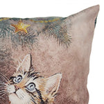 Karácsonyi párnahuzat 45x45 cm cicák a karácsonyfa alatt