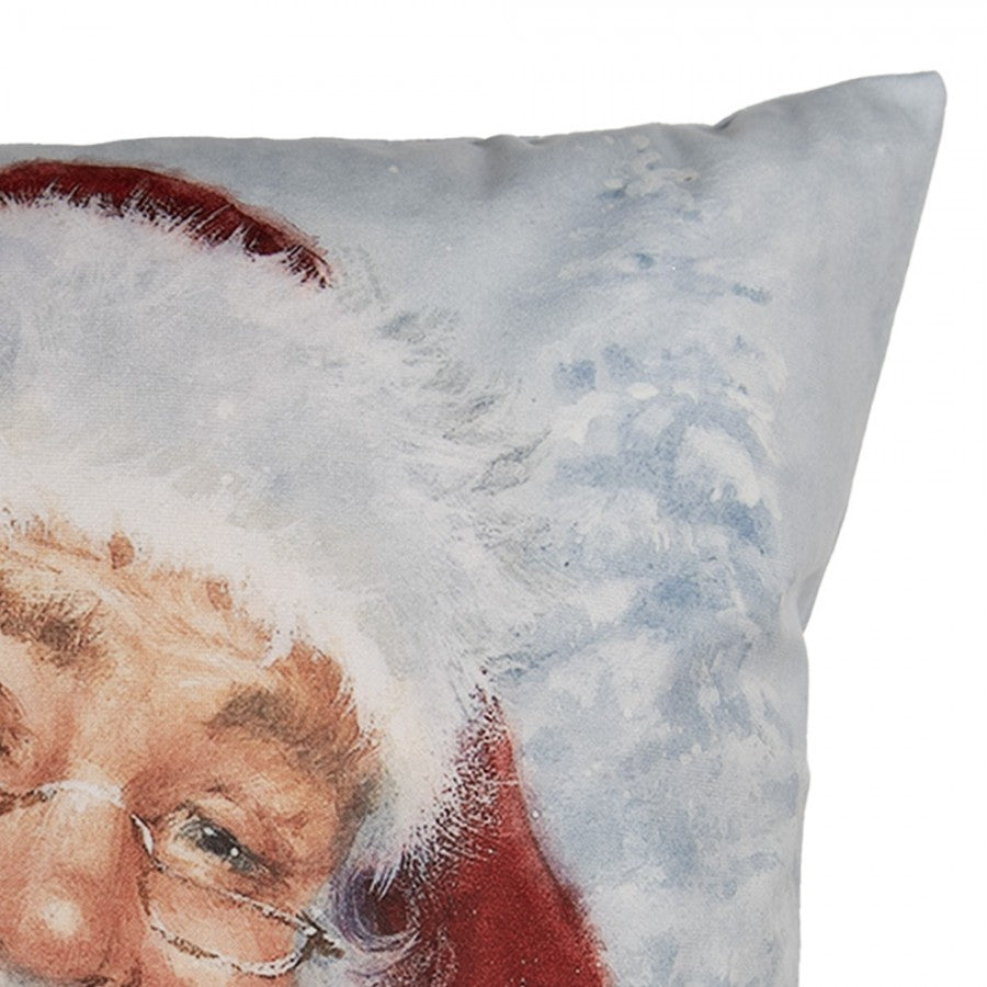 Karácsonyi párnahuzat 45x45 cm mikulás madarakkal