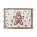 Karácsonyi műanyag tálca 31×22×2 cm, Classic Gingerbread Magic