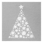 Tree on Canvas silver dombornyomott karácsonyi háromrétegű papírszalvéta 33x33 cm 15 db-os