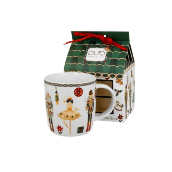 Karácsonyi Porcelán diótörő bögre 400 mlházikó díszcsomagolásban, Christmas Nutcracker