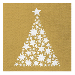 Tree on Canvas gold dombornyomott karácsonyi háromrétegű papírszalvéta 33x33 cm 15 db-os