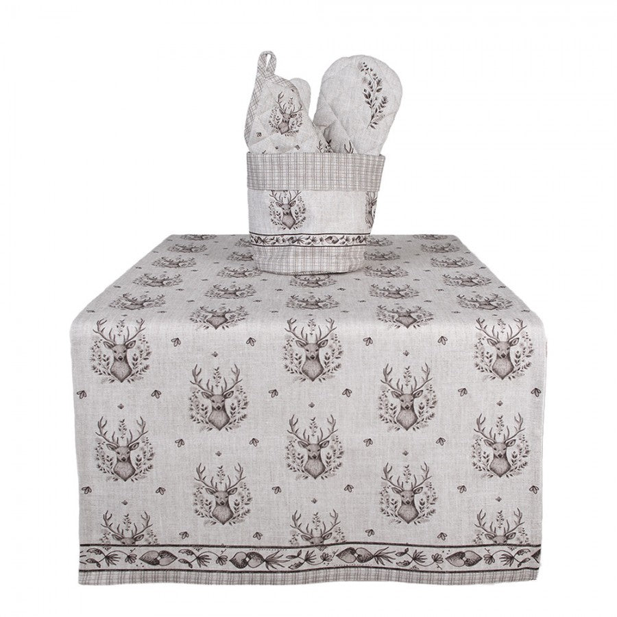 Karácsonyi asztali futó szarvas mintás Gentle Wilderness 50x140 cm