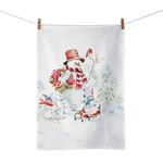 Karácsonyi hóemberes konyharuha pamut Sporty Snowmen