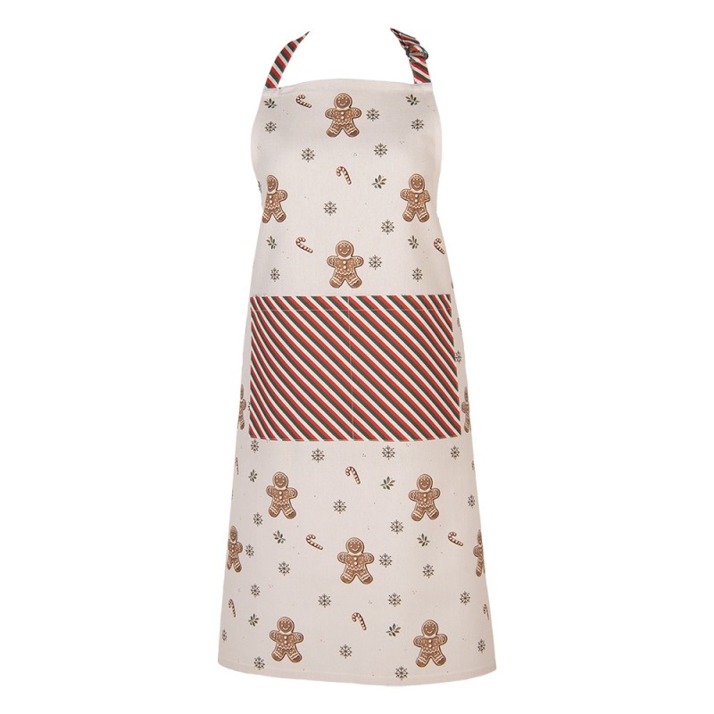 Mézeskalács babás karácsonyi pamut konyhai kötény 70x85 cm