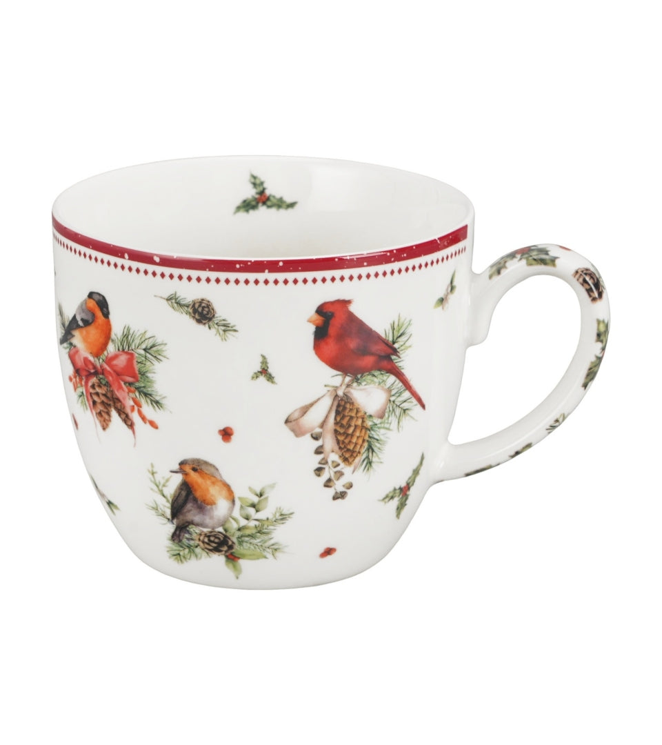 Madármintás porcelán bögre 460 ml – Birds of Winter (díszdobozban)