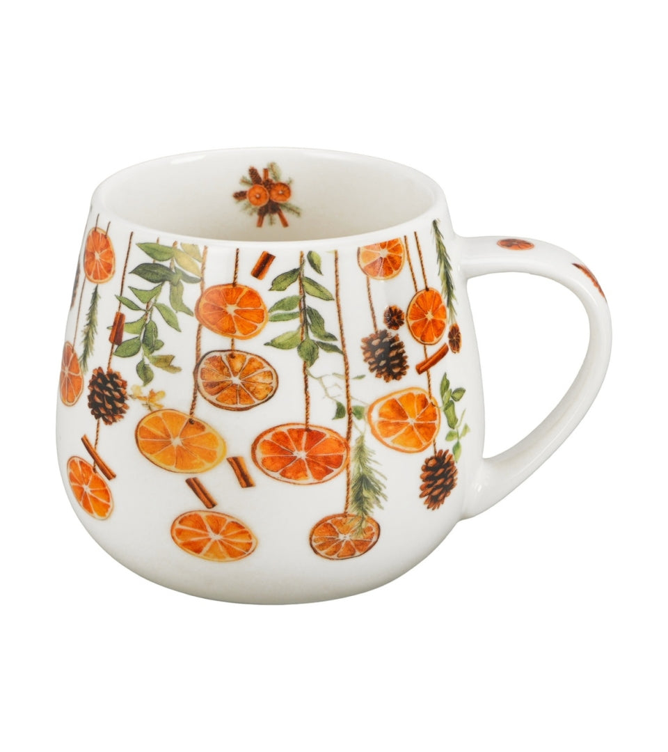 Téli gyümölcsös porcelán bögre 430 ml – Winter Fruits (díszdobozban)