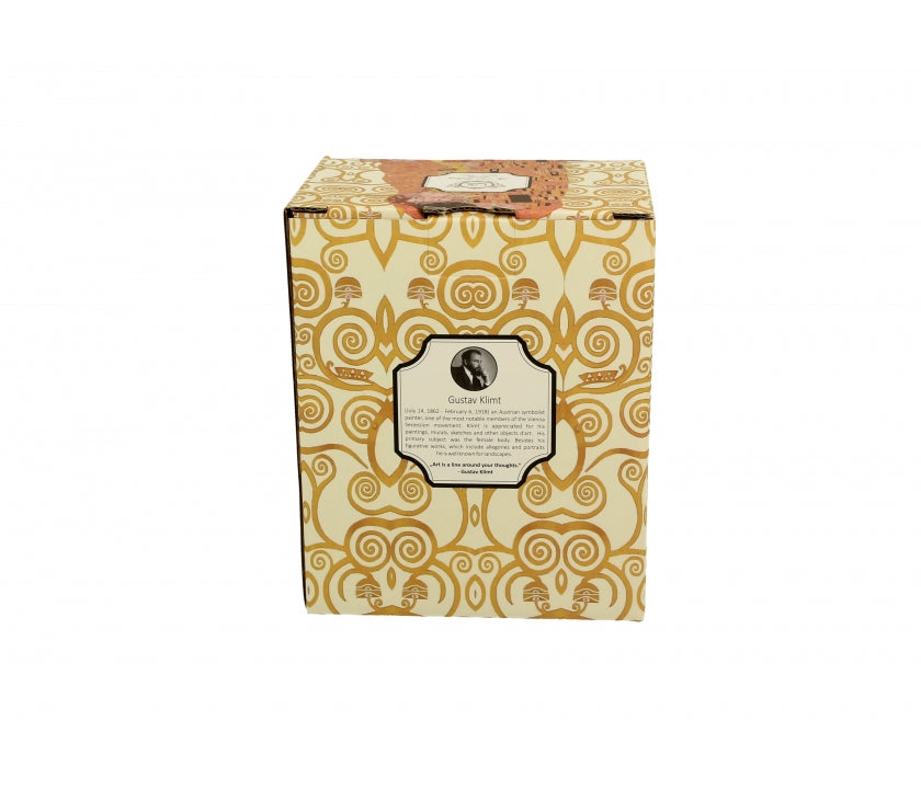 Klimt porcelán szögletes bögre A Csók 630 ml díszdobozban Ecru