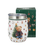 Karácsonyi macis duplafalú rozsdamentes acél termoszpohár 330 ml – Teddy Noel