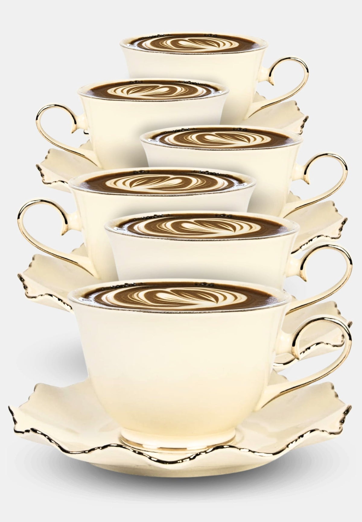 Veroni porcelán csésze 6 személyes szett díszdobozban Malaga