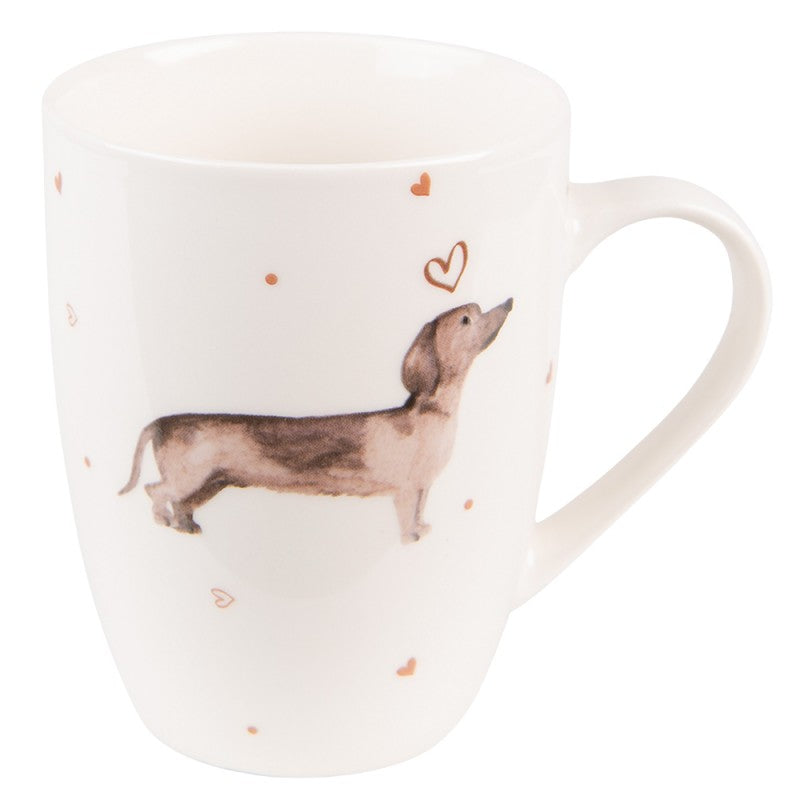 Tacskós porcelán bögre 300 ml Dachshund Love