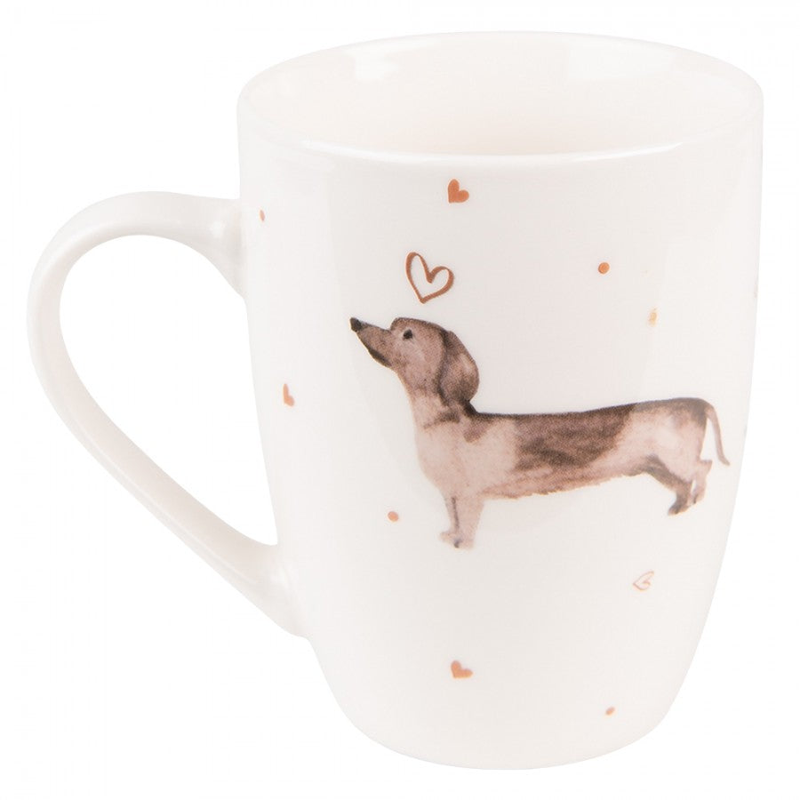Tacskós porcelán bögre 300 ml Dachshund Love