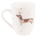 Tacskós porcelán bögre 300 ml Dachshund Love