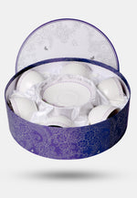 Veroni porcelán levendula mintás teáscsésze 6 személyes szett díszdobozban Passia