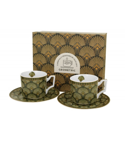 Porcelán eszpresszó kávés csésze aljjal 2 személyes Verdigo