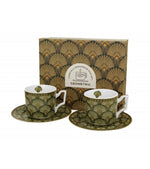 Porcelán eszpresszó kávés csésze aljjal 2 személyes Verdigo