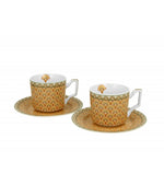 Porcelán eszpresszó kávés csésze aljjal 2 személyes Solis