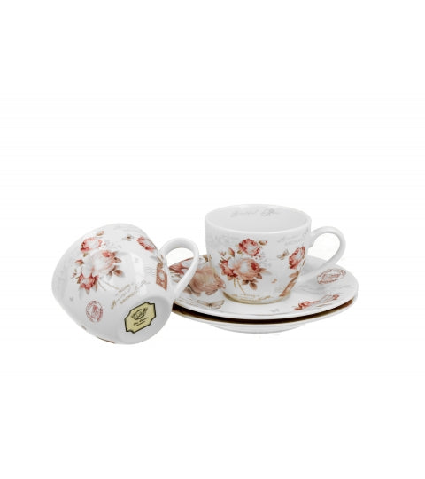 Porcelán eszpresszó kávés csésze aljjal 90 ml 2 személyes Secesja