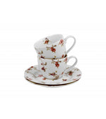 Porcelán eszpresszó kávés csésze aljjal 90 ml 2 személyes Safa