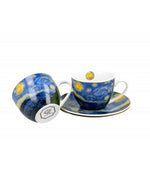 Porcelán két személyes csésze szett Van Gogh Csillagos éj