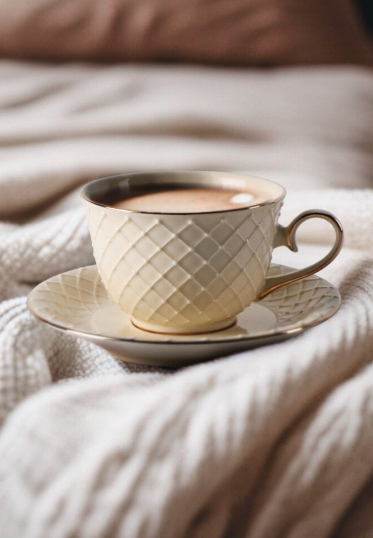 Veroni porcelán csésze 6 személyes szett díszdobozban Amber