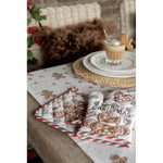 Mézeskalács babás karácsonyi pamut edényalátét 20x20 cm