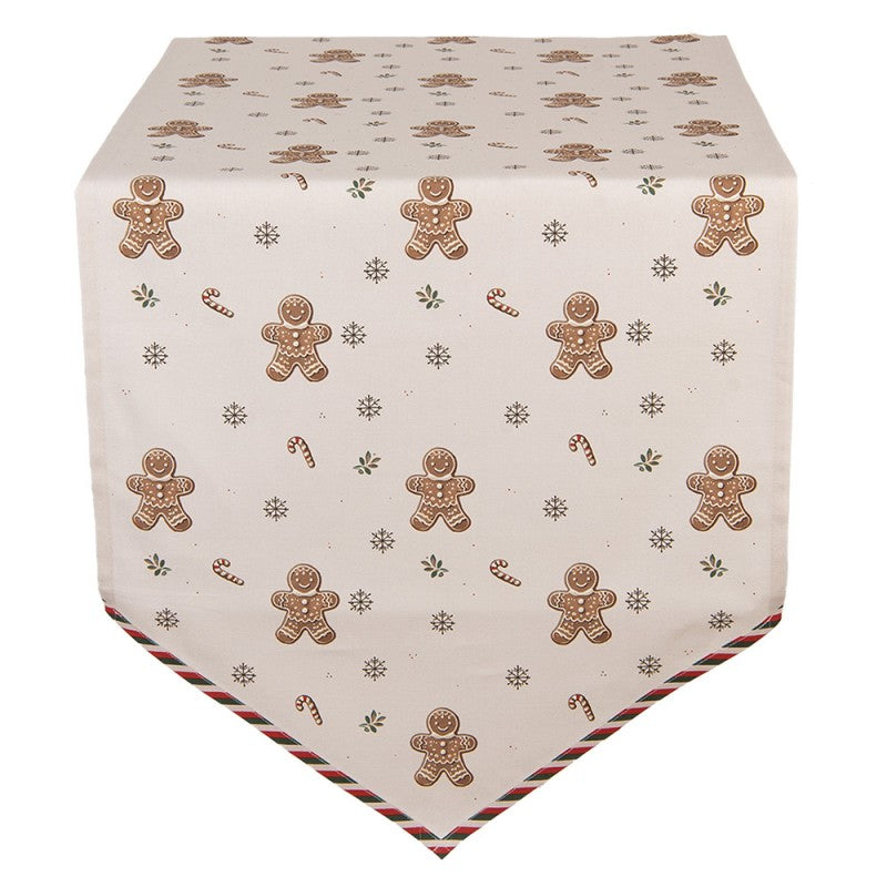 Mézeskalács babás karácsonyi pamut asztali futó 50x160 cm