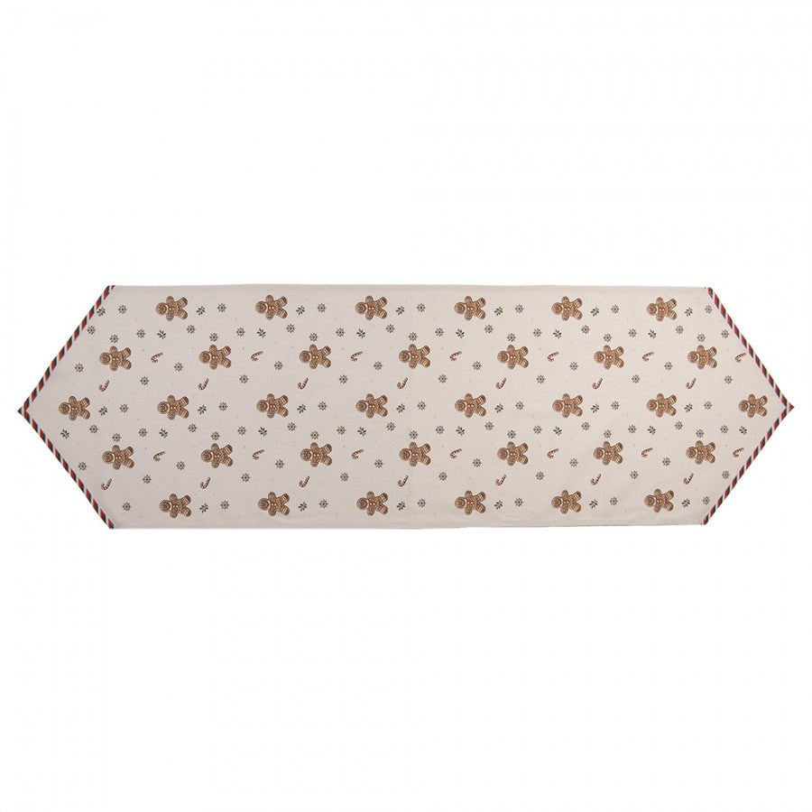 Mézeskalács babás karácsonyi pamut asztali futó 50x160 cm