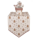 Mézeskalács babás karácsonyi pamut asztali futó 50x160 cm