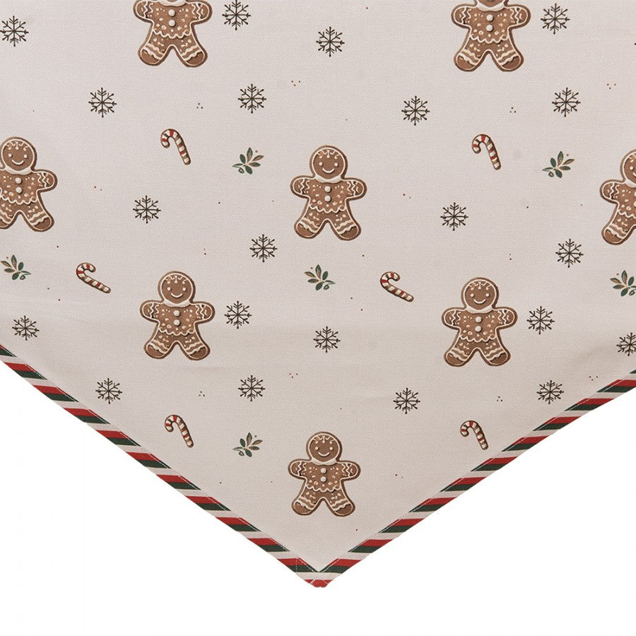 Mézeskalács babás karácsonyi pamut asztali futó 50x160 cm