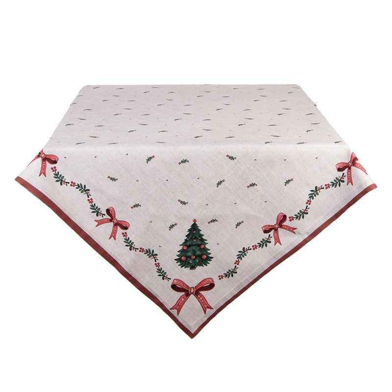 Karácsonyi asztalterítő 100x100 cm 100% pamut Traditional Christmas Harmony