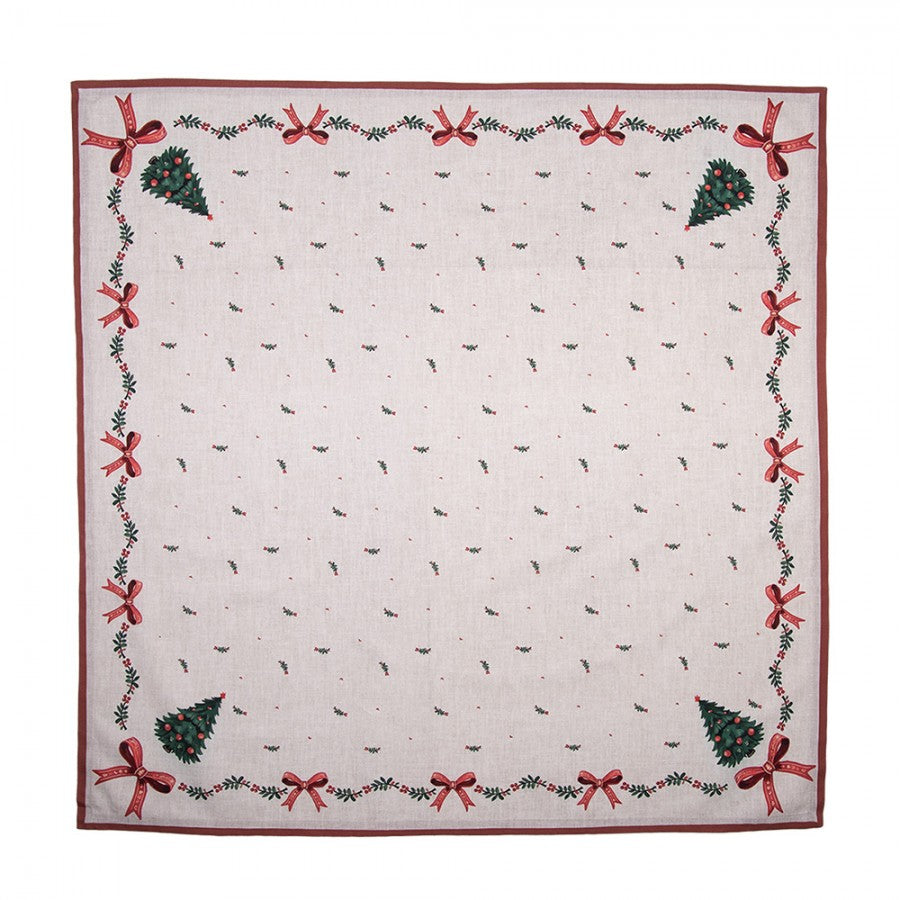Karácsonyi asztalterítő 100x100 cm 100% pamut Traditional Christmas Harmony