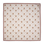 Mézeskalács babás karácsonyi pamut asztalterítő 100x100 cm