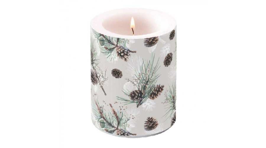 Pine Cone All Over átvilágítós karácsonyi gyertya nagy