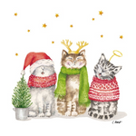 Sacred Cats karácsonyi háromrétegű papírszalvéta 33x33 cm 20 db-os