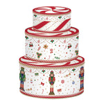 Karácsonyi fém tárolódoboz 3 db szett Nutracker Twist