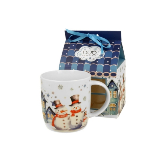 Karácsonyi Porcelán bögre 400 mlházikó díszcsomagolásban, Snowman