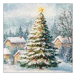 Karácsonyi szalvéta – Tree in snow, 33x33 cm, 20 db-os