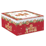 Karácsonyi mézeskalács figurás porcelán bögre kanállal alátéttel