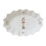 Porcelán diótörős karácsonyi kínáló ovális tálca Royal Nutcracker