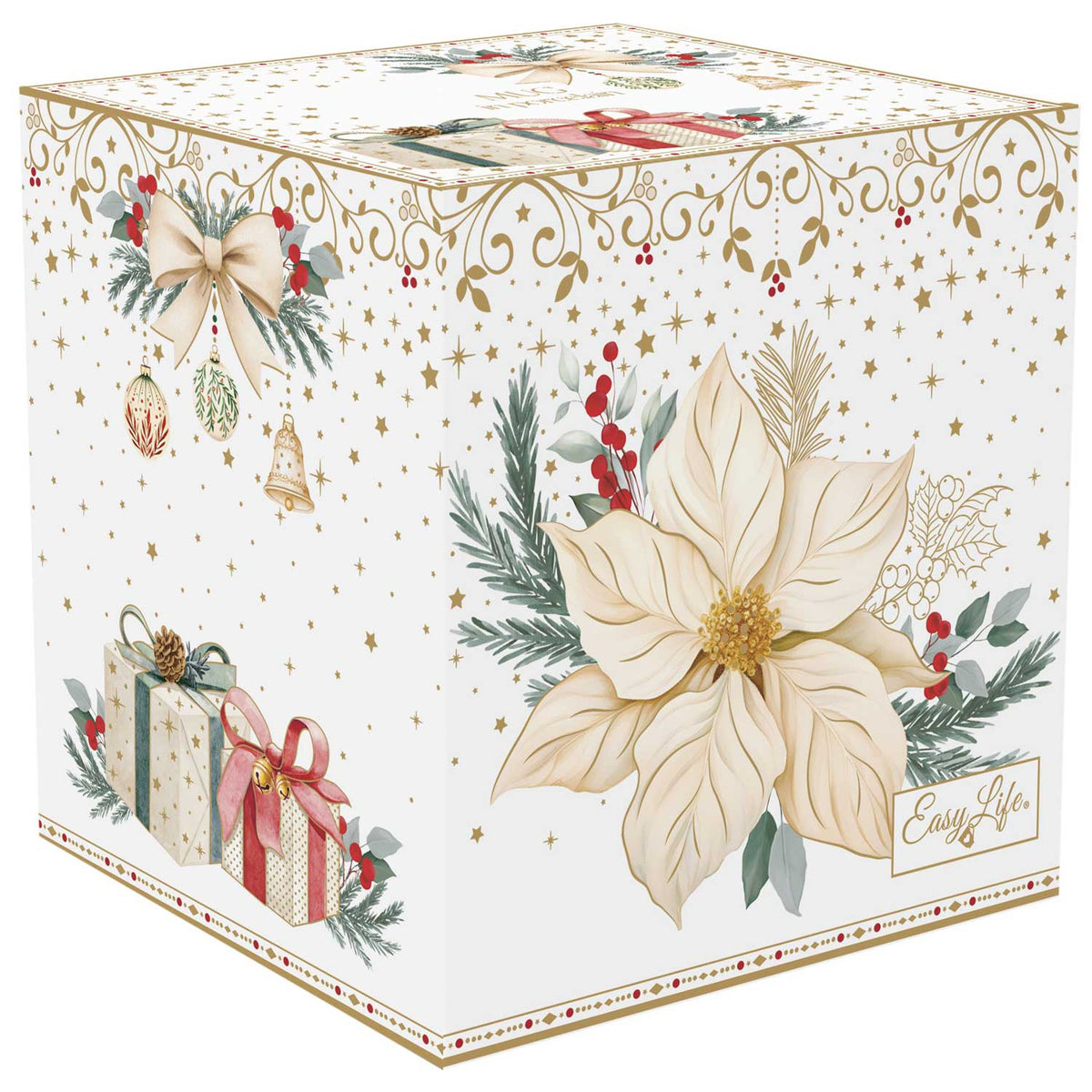 Karácsonyi porcelán bögre 275 ml díszdobozban White Elegance