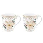 Karácsonyi porcelán bögre 275 ml 2 db-os díszdobozban White Elegance