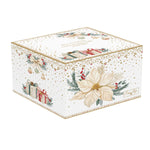 Karácsonyi porcelán eszpresszó kávés csésze 2 db-os díszdobozban White Elegance